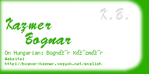 kazmer bognar business card